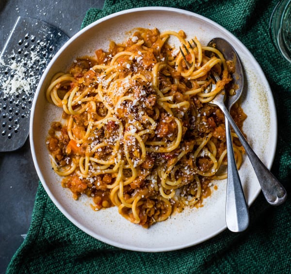Photo de/du Spaghetti à la bolognaise de lentilles par WW